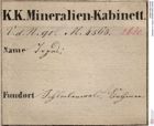 Etiketten zu Topas (NHMW-MIN-Ao838)